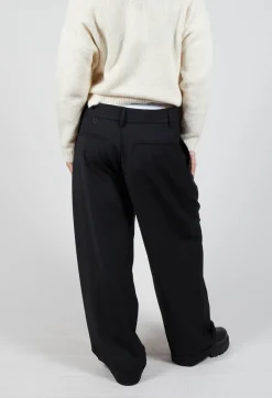 Wide Leg Tailored Trousers in Nero and Off White