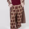 Wide Leg Trousers in Black Dirty