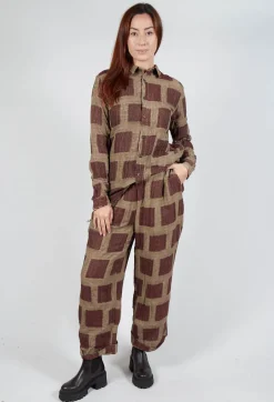 Wide Leg Trousers in Black Dirty