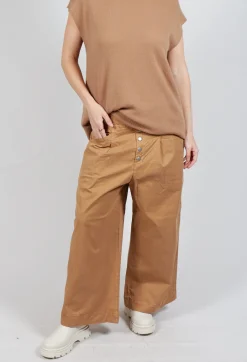 Wide Leg Trousers in Camel