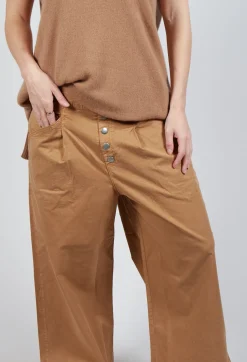 Wide Leg Trousers in Camel