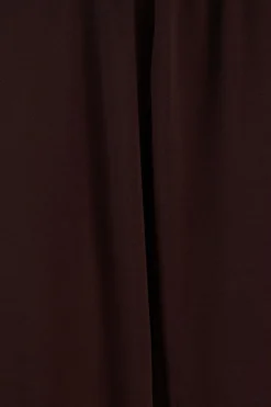 Wide Leg Trousers in Dark Brown
