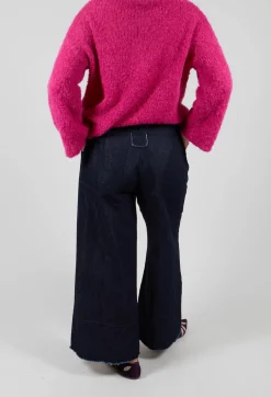 Wide Leg Trousers in Denim