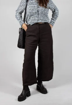 Wide Leg Trousers in Ebano