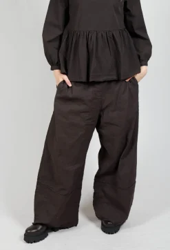Wide Leg Trousers in Ebano