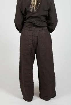 Wide Leg Trousers in Ebano