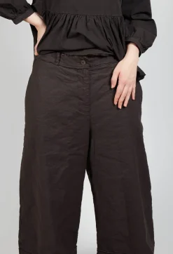 Wide Leg Trousers in Ebano