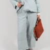 Wide Leg Trousers in Ghiaccio
