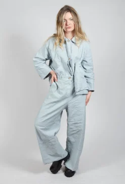 Wide Leg Trousers in Ghiaccio