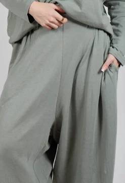 Wide Leg Trousers in Light Grey