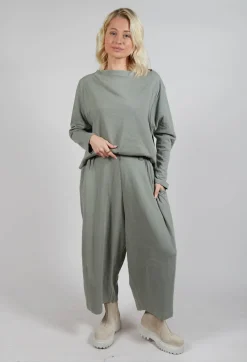 Wide Leg Trousers in Light Grey