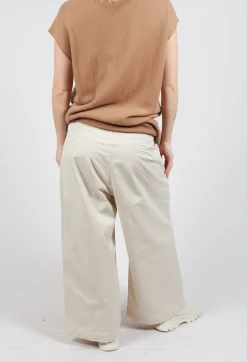 Wide Leg Trousers in Sand