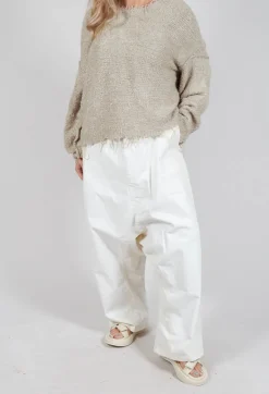 Wide Leg Trousers in Starwhite Paint