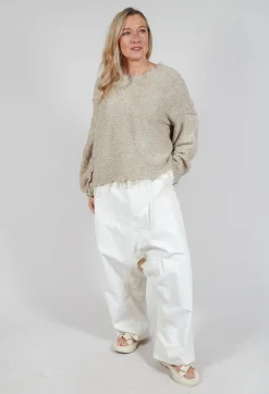 Wide Leg Trousers in Starwhite Paint