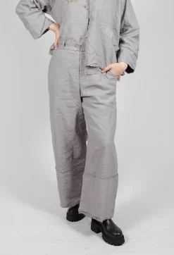 Wide Leg Trousers in Taupe