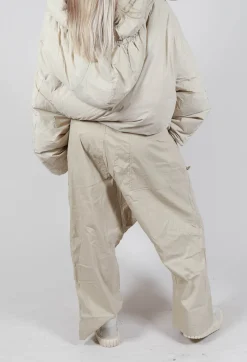 Wide Leg Trousers with Statement Pockets in Eraser