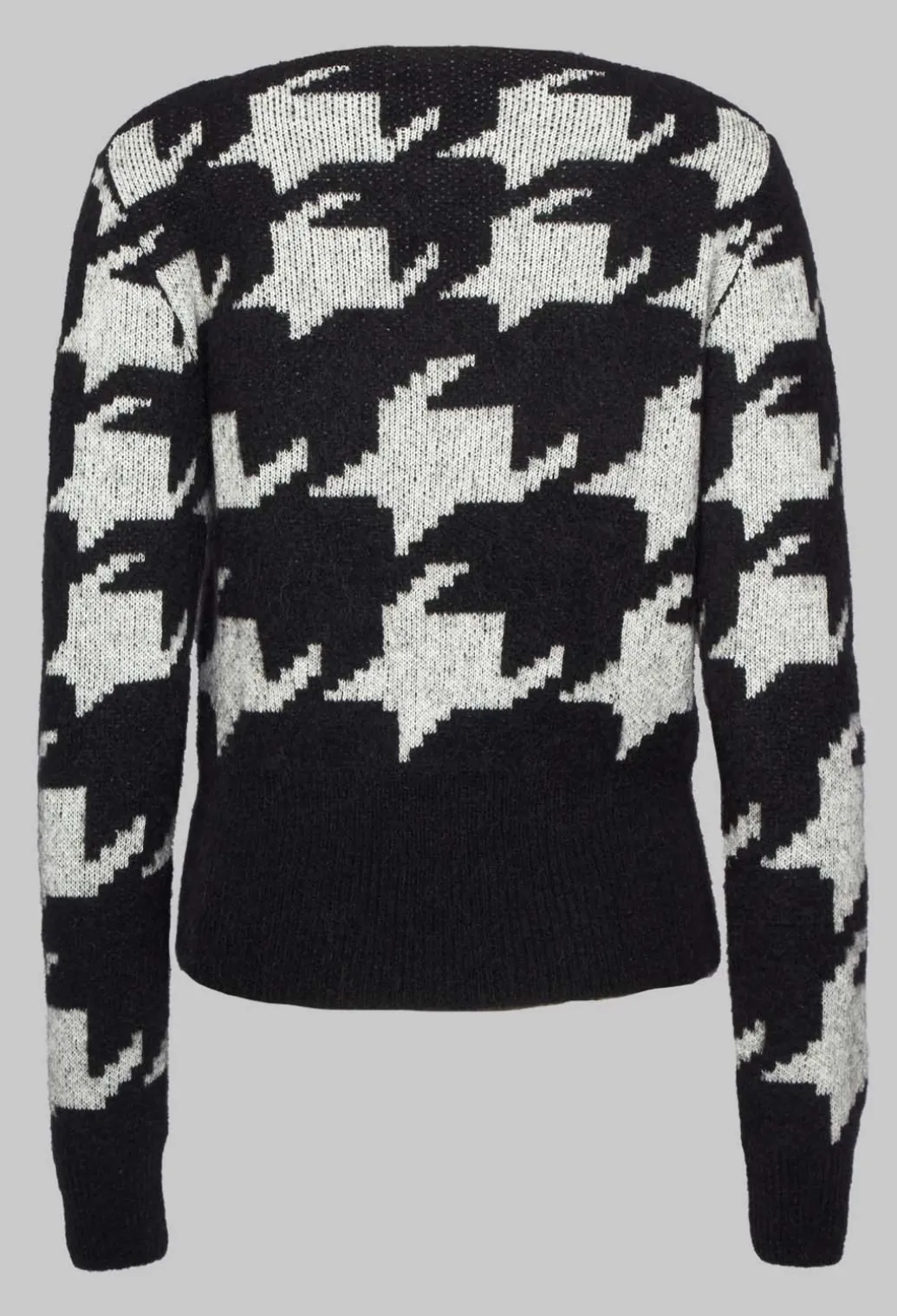 Wide Neck Jumper in Black and White
