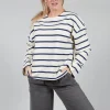 Wilmaalf Sweatshirt in Off White Blue Stripe