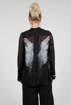 Wings Shirt in Pixel Black
