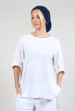 Winter Knit Beanie in Gentian Blue