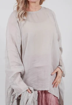 Wirtscheck Shirt in Kiesel