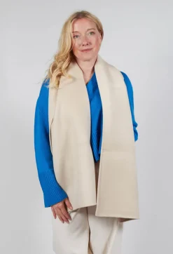 Wool Double Scarf in Cream