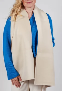 Wool Double Scarf in Cream