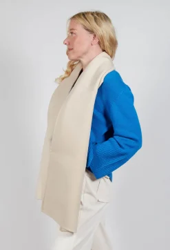 Wool Double Scarf in Cream