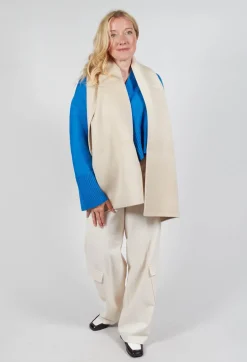 Wool Double Scarf in Cream