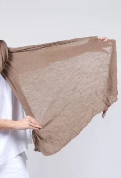 Wool Long Scarf in Original Brown