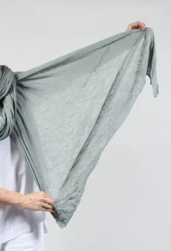 Wool Long Scarf in Original Green