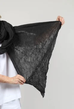 Wool Long Scarf in Original Black