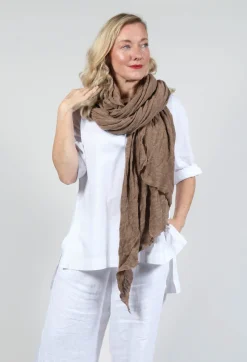Wool Long Scarf in Original Brown