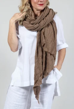 Wool Long Scarf in Original Brown