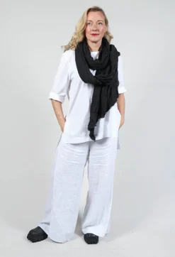 Wool Long Scarf in Original Black