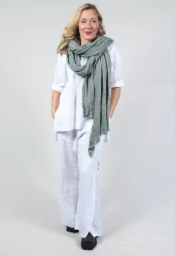 Wool Long Scarf in Original Green