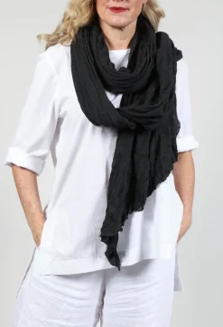 Wool Long Scarf in Original Black