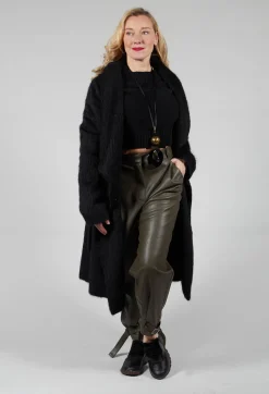 Wool Mix Coat in Nero