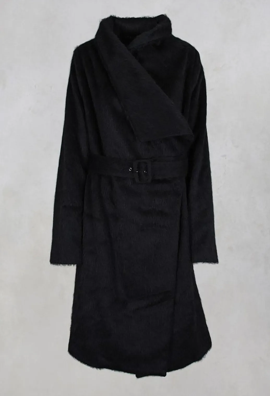 Wool Mix Coat in Nero