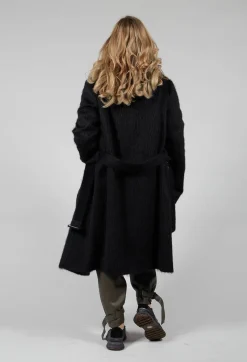 Wool Mix Coat in Nero