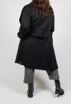 Wool Mix Coat in Nero