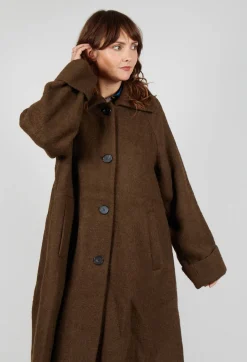 Wool Overcoat in Brown