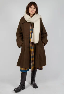 Wool Overcoat in Brown