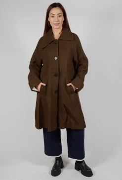 Wool Overcoat in Brown