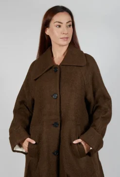 Wool Overcoat in Brown