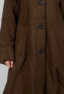 Wool Overcoat in Brown