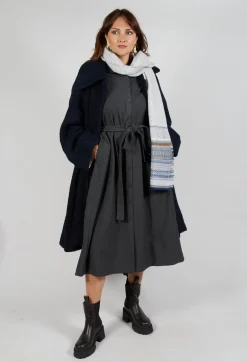 Wool Overcoat in Navy