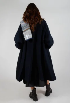 Wool Overcoat in Navy