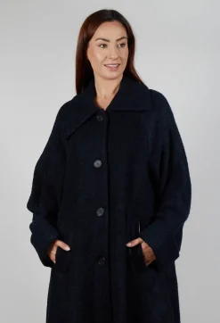 Wool Overcoat in Navy