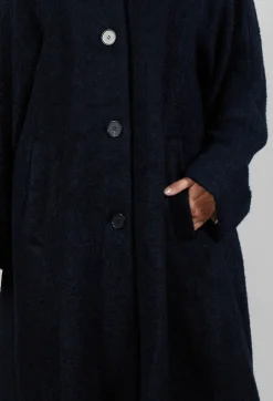 Wool Overcoat in Navy